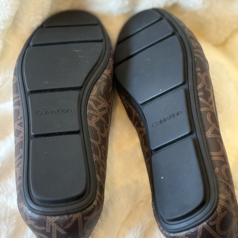 Calvin Klein Dark Brown Monogram Loafers - Picture 5 of 5